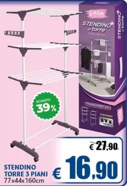 Offerta per Stendino Torre 3 Piani a 16,9€ in Casa & Co