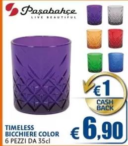 Offerta per Pasabahce - Timeless Bicchiere Color a 6,9€ in Casa & Co