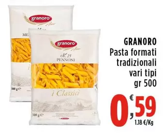 Offerta per Granoro - Pasta Formati Tradizionali a 0,59€ in Carrefour Express