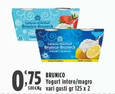 Offerta per Brunico - Yogurt Intero/Magro a 0,75€ in Carrefour Express