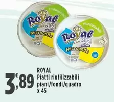 Offerta per Royal - Piatti Riutilizzabili Piani/Fondi/Quadro a 3,89€ in Carrefour Express