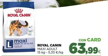 Offerta per Royal Canin - Maxi Adult a 63,99€ in Isola dei Tesori