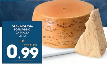 Offerta per Gran moravia - Formaggio Da Tavola a 0,99€ in SeBón