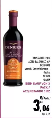 Offerta per De Nigris - Aceto Balsamico IGP a 4,59€ in Conad City