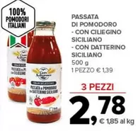 Offerta per Cuore Mediterraneo - Passata Di Pomodoro Con Ciliegino Siciliano a 1,39€ in Todis