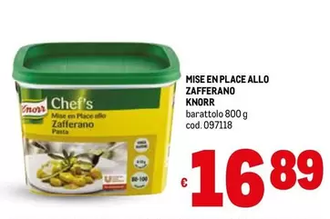 Offerta per Knorr - Mise En Place Allo Zafferano a 16,89€ in Metro