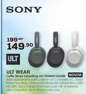 Offerta per Sony - Ult Wear Cuffie Noise Cancelling Ult Power Sound a 149,9€ in Euronics