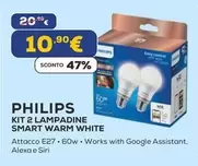 Offerta per Philips - Kit 2 Lampadine Smart Warm White a 10,9€ in Euronics