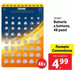 Offerta per Tronic - Batterie A Bottone, 48 Pezzi a 4,99€ in Lidl