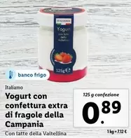 Offerta per Italiamo - Yogurt Con Confettura Extra Di Fragole Della Campania a 0,89€ in Lidl