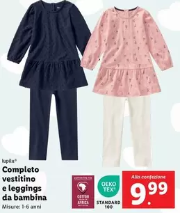 Offerta per Lupilu - Completo Vestitino E Leggings Da Bambina a 9,99€ in Lidl