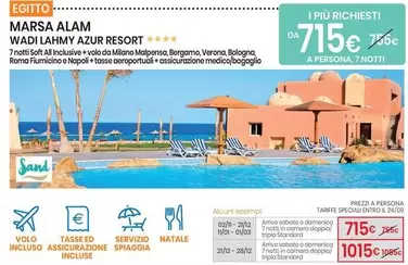 Offerta per Soft - Marsa Alam Wadi Lahuay Azur Resort a 715€ in Eurospin Viaggi