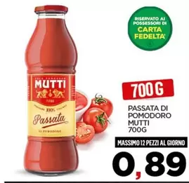 Offerta per Mutti - Passata Di Pomodoro a 0,89€ in Interspar