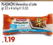 Offerta per Plasmon - Merendina Al Latte a 1,19€ in Eurospar