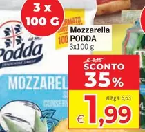 Offerta per Podda - Mozzarella a 1,99€ in Eurospar