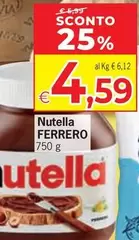 Offerta per Ferrero - Nutella a 4,59€ in Eurospar