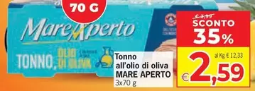 Offerta per Mare aperto - Tonno All'Olio Di Oliva a 2,59€ in Eurospar