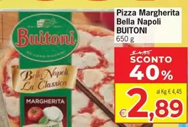 Offerta per Buitoni - Pizza Margherita Bella Napoli a 2,89€ in Eurospar