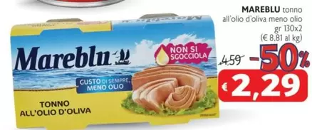 Offerta per Mareblu - Tonno All'Olio D'Oliva Meno Olio a 2,29€ in Junior W