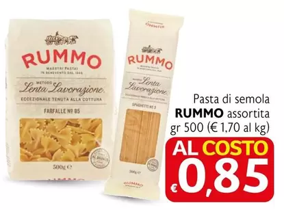 Offerta per Rummo - Pasta Di Semola a 0,85€ in Belmarket