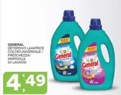 Offerta per General - Detersivo Lavatrice Color/ Universale/ Freschezza/ Marsiglia a 4,49€ in Sisa