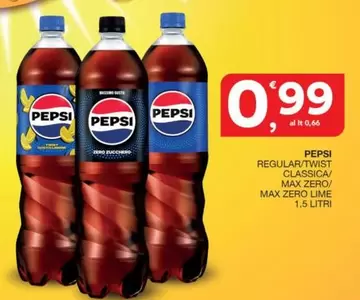 Offerta per Pepsi - Regular/Twist Classica/Max Zero/Max Zero/LIME a 0,99€ in Sisa