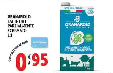 Offerta per Granarolo - Latte UHT Parzialmente Scremato a 0,95€ in Decò