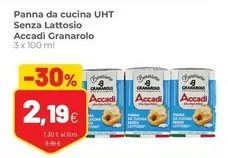 Offerta per Granarolo - Panna Da Cucina UHT Senza Lattosio Accadi a 2,19€ in Coop