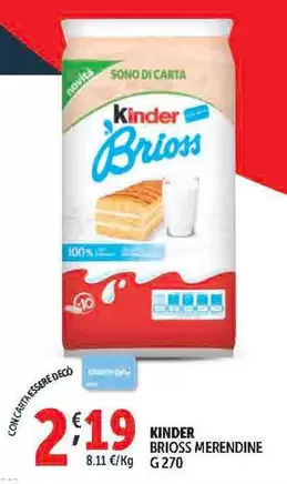 Offerta per Kinder - Brioss Merendine a 2,19€ in Decò