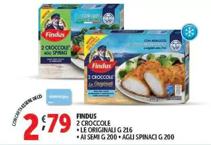 Offerta per Findus - 2 Croccole Le Originali/Ai Semi/Agli Spinaci a 2,79€ in Decò