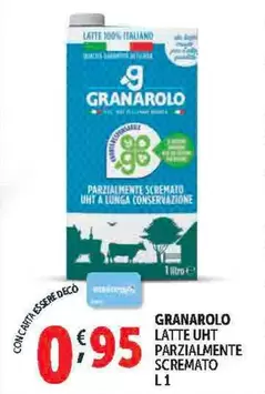 Offerta per Granarolo - Latte UHT Parzialmente Scremato a 0,95€ in Decò