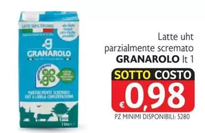 Offerta per Granarolo - Latte UHT Parzialmente Scremato a 0,98€ in Maxì