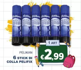 Offerta per Pelikan - Pelifix - 6 Stick Di Colla a 2,99€ in Mister Risparmio