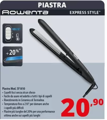 Offerta per Rowenta - Piastra Express Style Mod.SF1810 a 20,9€ in Comet