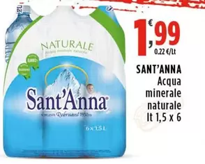 Offerta per Sant'anna - Acqua Minerale Naturale a 1,99€ in Supermercati Rossotono Market