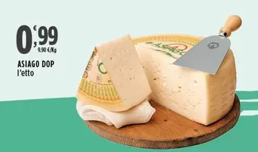 Offerta per Asiago  DOP a 0,99€ in Supermercati Rossotono Market