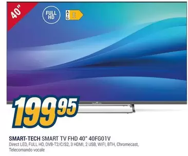 Offerta per Smart Tech - Smart-Tech TV FHD 40" 40FG01V a 199,95€ in Sinergy