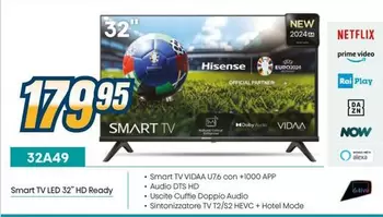 Offerta per Hisense - Smart Tv Led 32" Hd Ready a 179,95€ in Sinergy