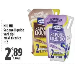 Offerta per Mila - Mil Mil - Sapone Liquido Maxi Ricarica a 2,89€ in Supermercati Rossotono Easy