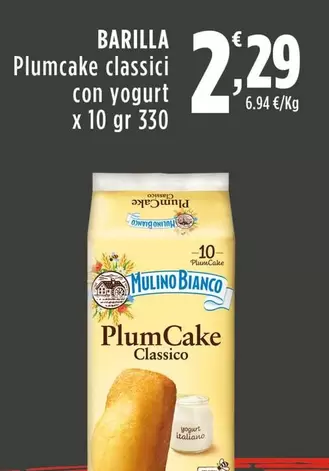 Offerta per Barilla - Plumcake Classici Con Yogurt a 2,29€ in Supermercati Rossotono Easy