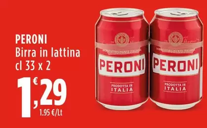 Offerta per Peroni - Birra In Lattina a 1,29€ in Supermercati Rossotono Easy