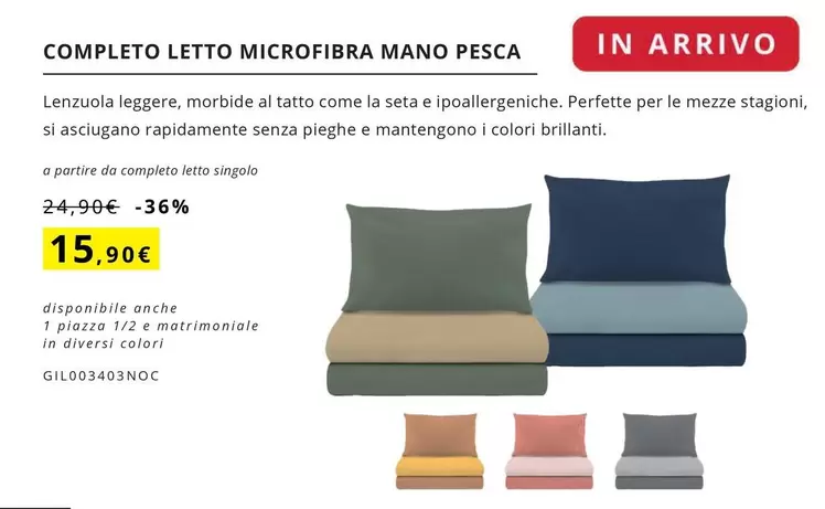 Offerta per Completo Letto Microfibra Mano Pesca a 15,9€ in Kasanova