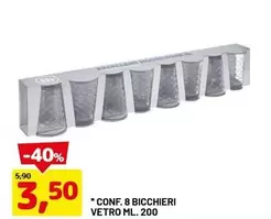 Offerta per Conf. 8 Bicchieri Vetro a 3,5€ in Dpiu