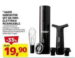 Offerta per Haier - Set Da Vino Elettrico Ricaricabile a 19,9€ in Dpiu