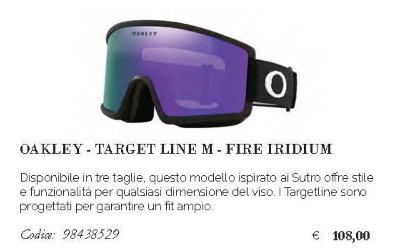 Offerta per Oakley - Target Line M-Fire Iridium a 108€ in DF SportSpecialist