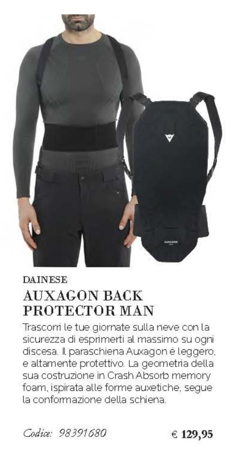 Offerta per Dainese Auxagon Back Protector Man a 129,95€ in DF SportSpecialist
