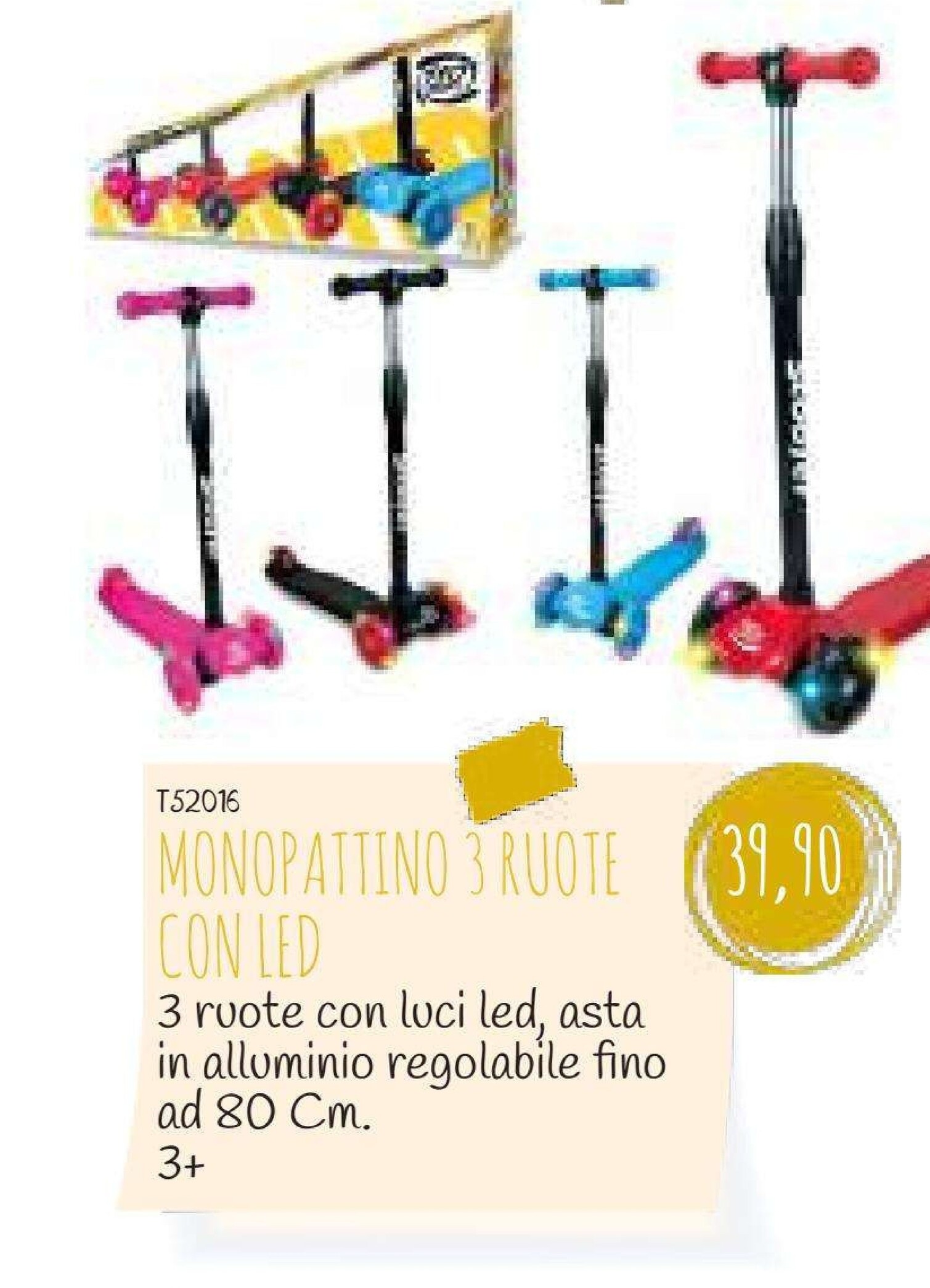Offerta per Monopattino 3 Ruote Con Led a 39,9€ in La Giraffa