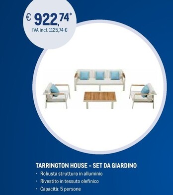 Offerta per Tarrington House - Set Da Giardino a 922,74€ in Metro