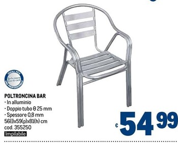 Offerta per Poltroncina Bar a 54,99€ in Metro