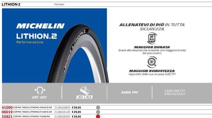 Offerta per Michelin Lithion 2 a 29,95€ in Atala